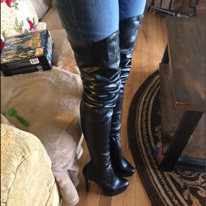 Fashion Nova Thigh High Platform Boots
